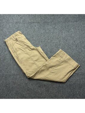 Chico's Utility Twill Wide Straight Leg Pants Women's Size 00P / 2 Petite Khaki